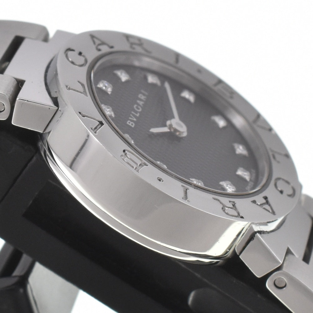 Bvlgari Bvlgari Bvlgari Quartz Stainless Steel With Diamond Markers Watch (Pre-Owned)