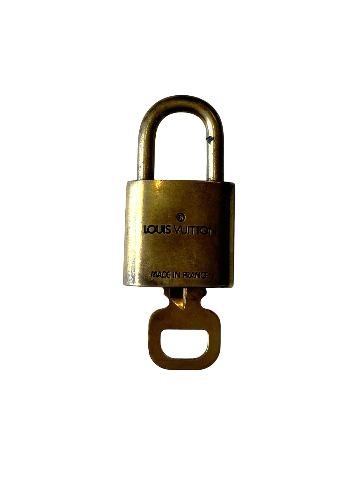 Louis Vuitton Padlock And Key Logo Metal Gold Metal Charms And Keychains Accessory (Pre-Owned)