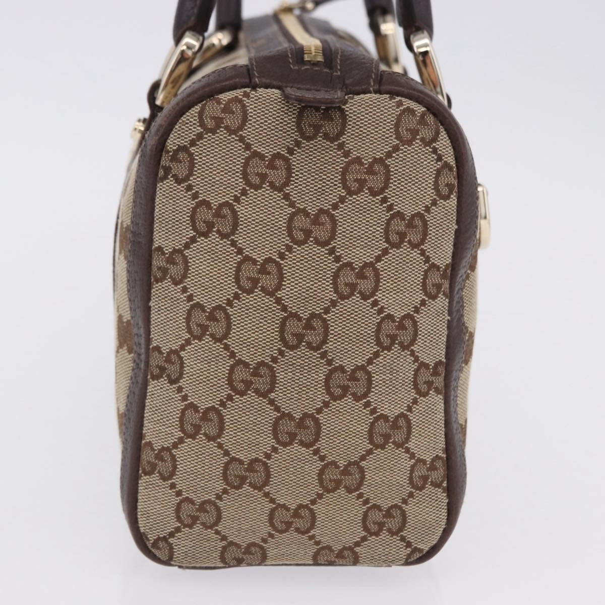 Gucci Abbey Boston Canvas Beige Canvas Shoulder Bag Bag (Pre-Owned)