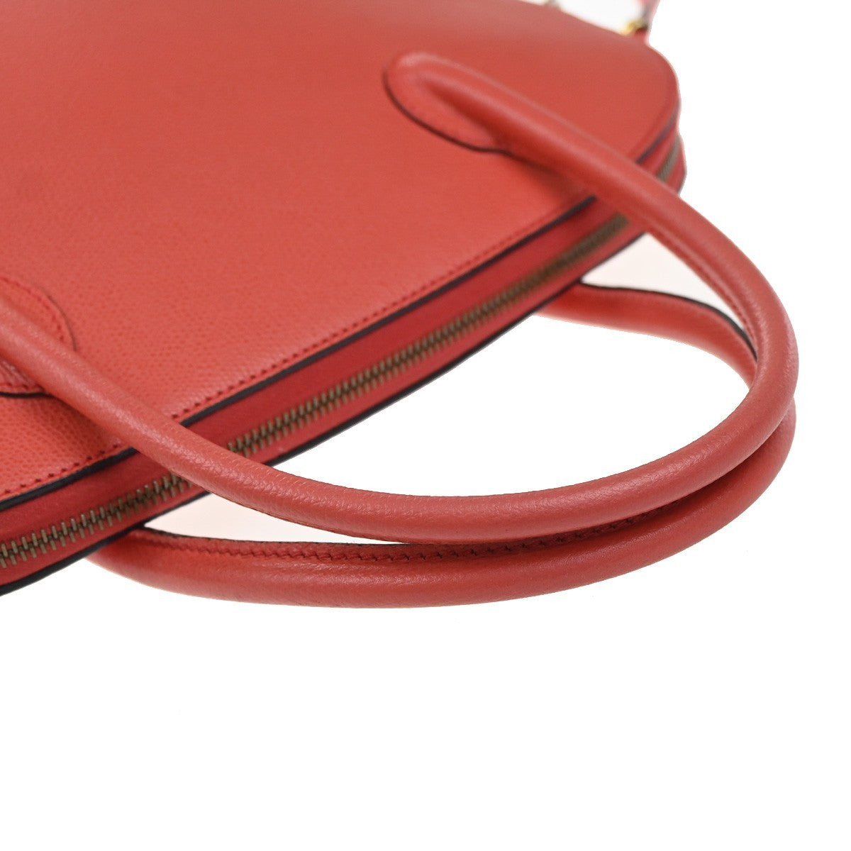 Celine Vintage Convertible Bowler Leather Red Leather Handbag (Pre-Owned)