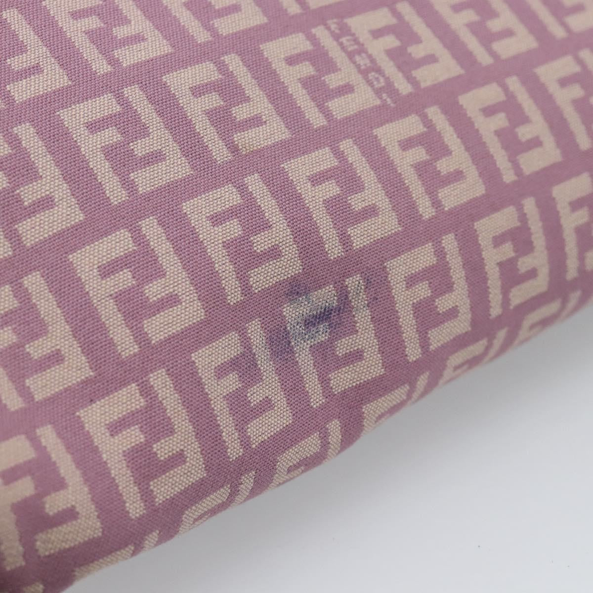 Fendi Mamma Baguette Zucca Jacquard Velvet Pink Canvas Shoulder Bag Bag (Pre-Owned)