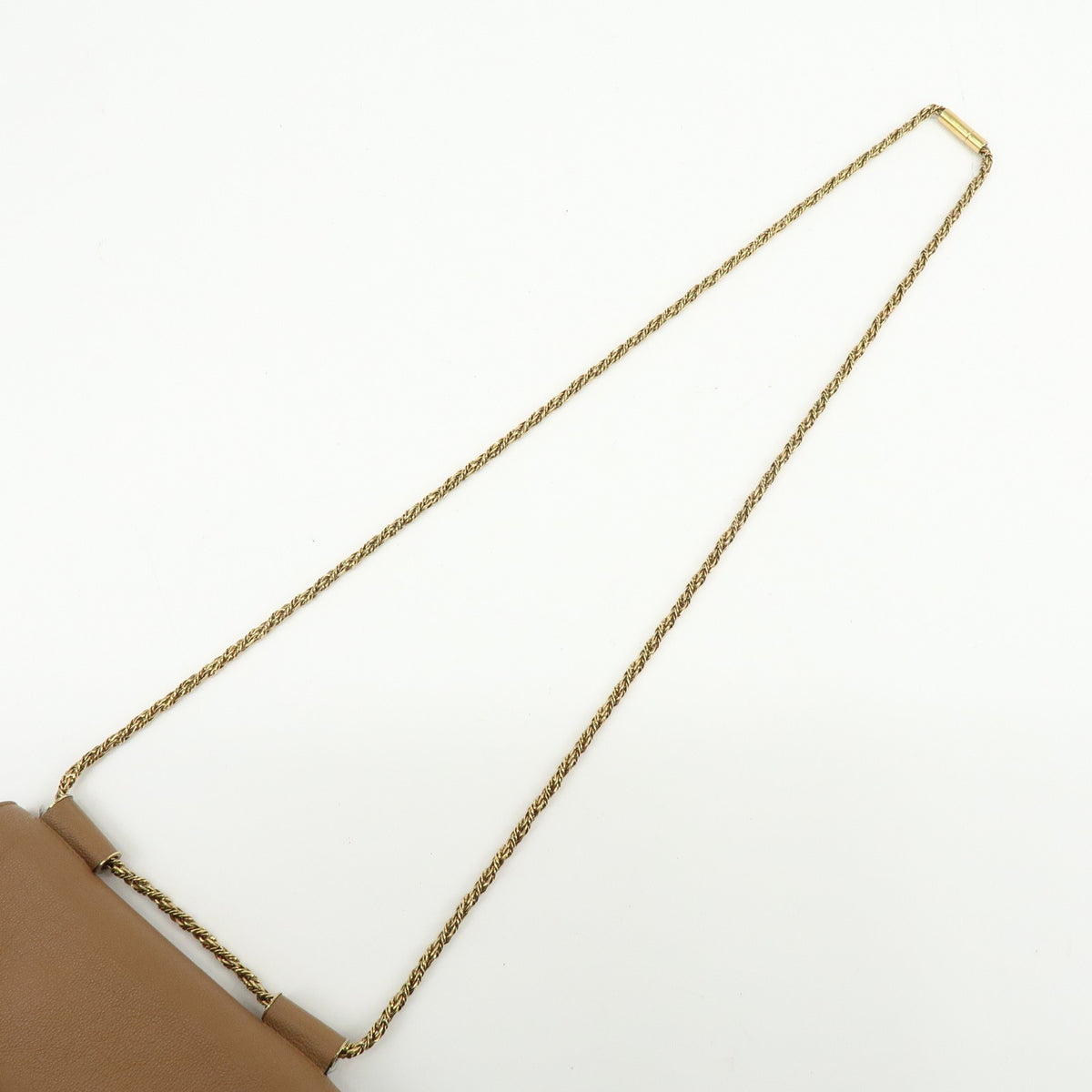Chloe Elsie Chain Leather Brown Leather Shoulder Bag Bag (Pre-Owned)