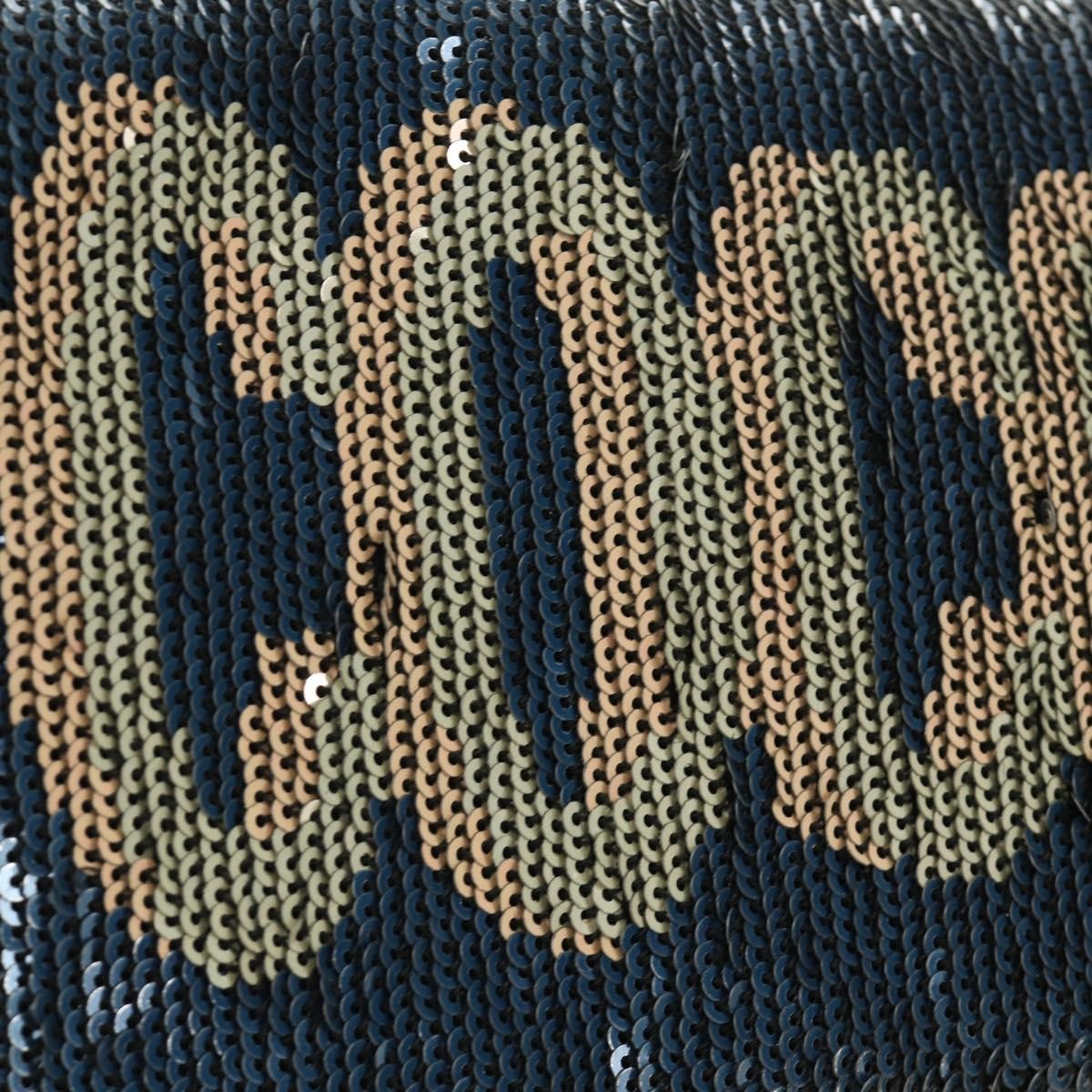 Chanel Coco Cuba Flap Sequins Blue Canvas Shoulder Bag Bag (Pre-Owned)