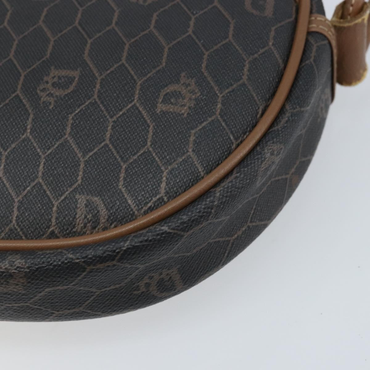 Christian Dior Vintage Honeycomb Canvas And Leather Black Canvas Shoulder Bag Bag (Pre-Owned)