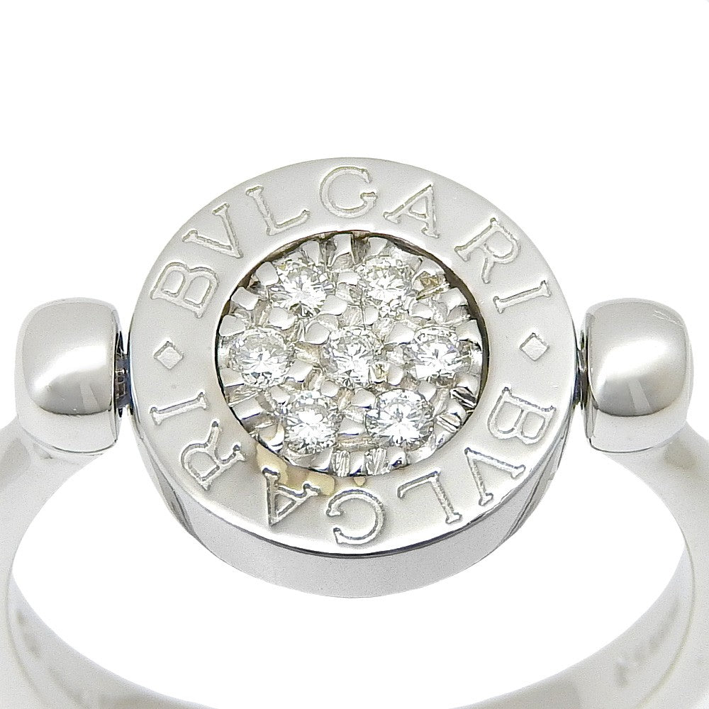 Bvlgari Bvlgari Bvlgari Flip 18K White Gold With Diamonds And Onyx Silver White_Gold Ring Jewelry (Pre-Owned)