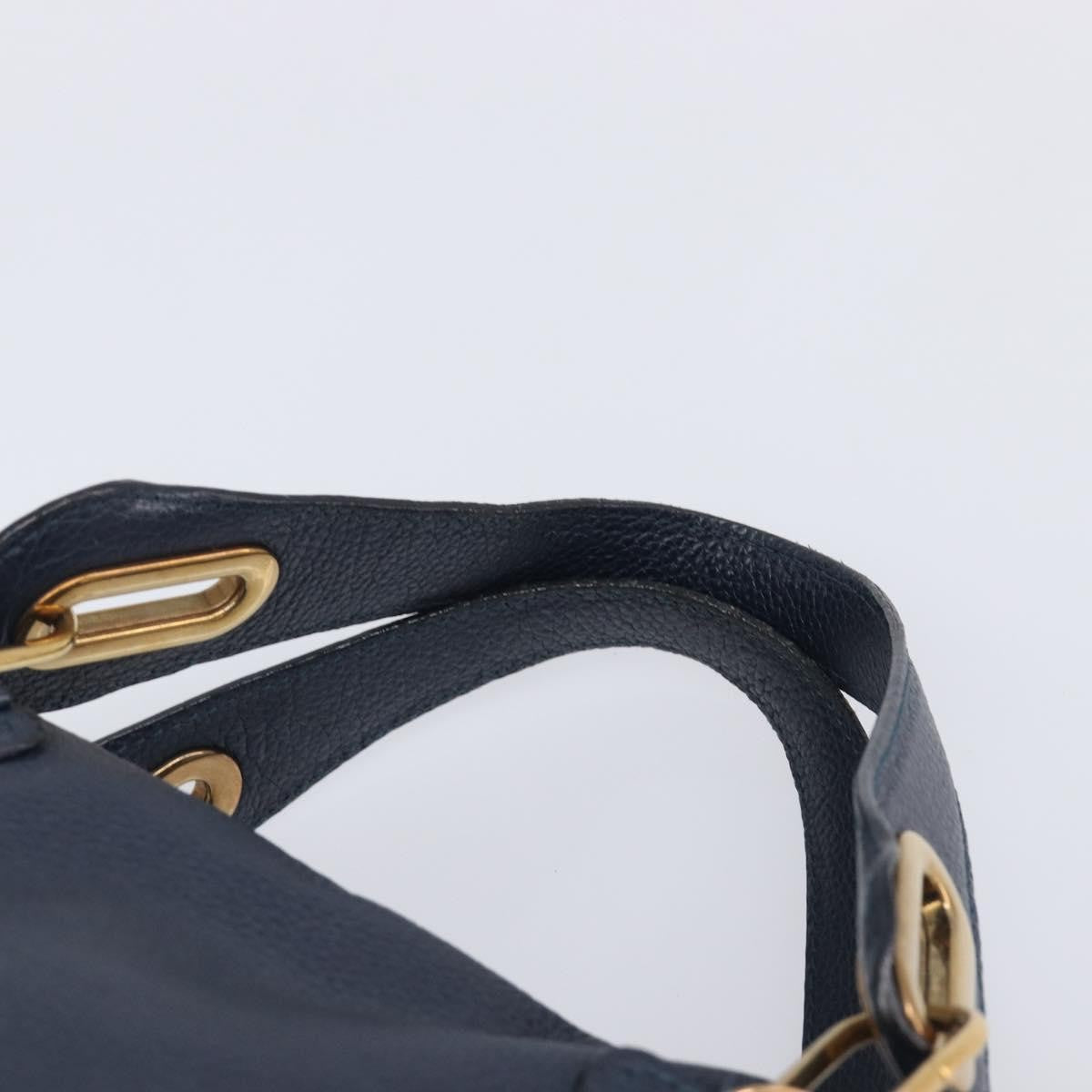 Chloe Paraty Top Handle Leather Navy Leather Handbag (Pre-Owned)