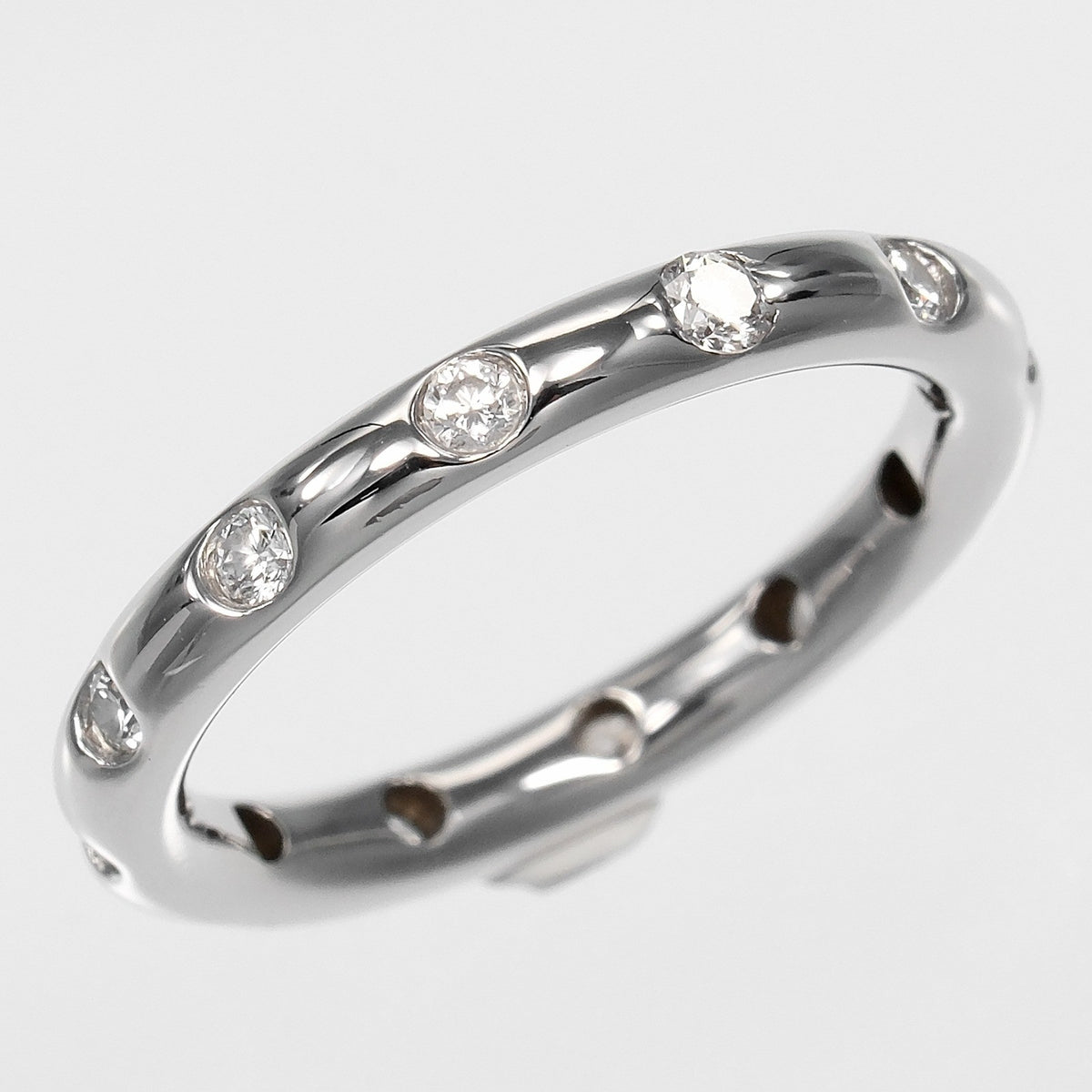Tiffany & Co. Dots 950 Platinum Silver Platinum Ring Jewelry (Pre-Owned)