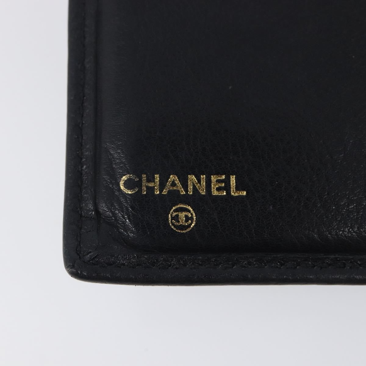 Chanel Timeless Bifold Card Case Caviar Black Leather Card Holders Accessory (Pre-Owned)