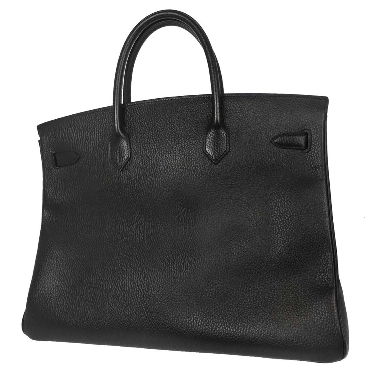 Hermes Birkin Black Ardennes With Gold Hardware Black Leather Handbag (Pre-Owned)