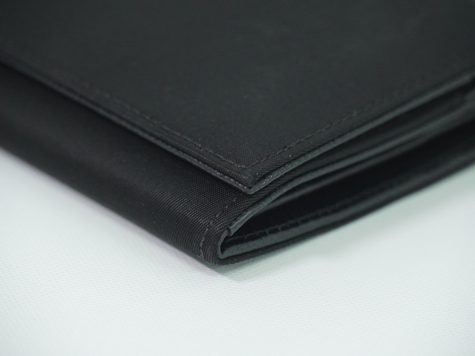 Prada Continental Tessuto Black Nylon Wallets Accessory (Pre-Owned)