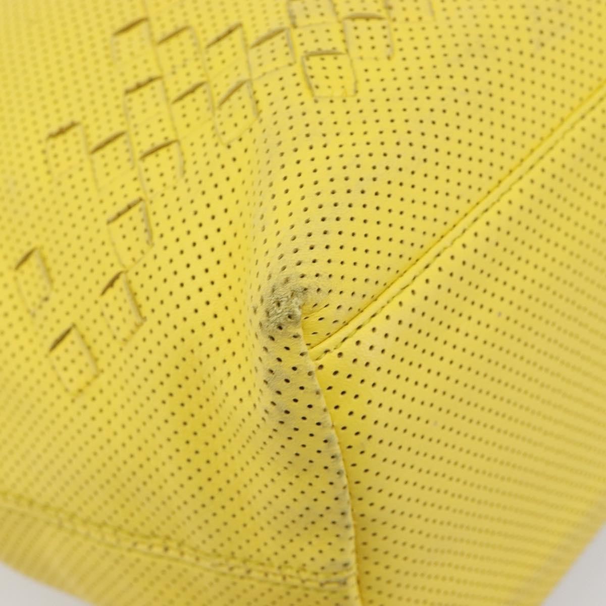 Bottega Veneta Tote Perforated Intrecciato Yellow Leather Tote Bag Bag (Pre-Owned)