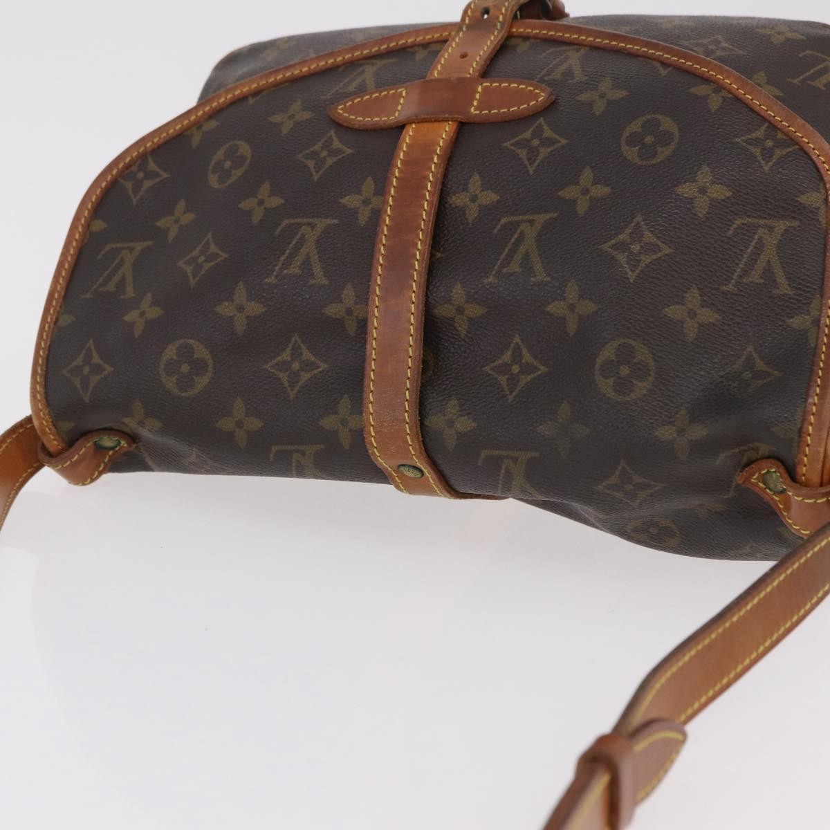 Louis Vuitton Saumur Monogram Canvas Brown Canvas Shoulder Bag Bag (Pre-Owned)