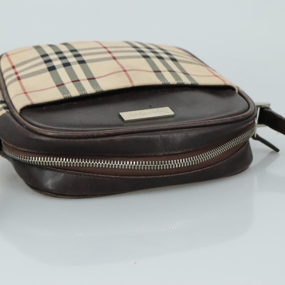 Burberry Nova Check Canvas And Leather Beige Canvas Shoulder Bag Bag (Pre-Owned)
