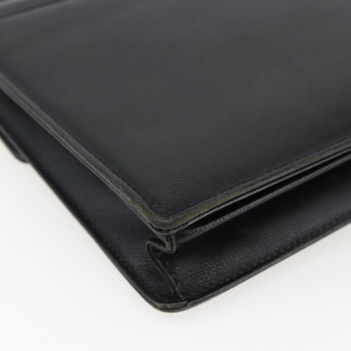 Saint Laurent Handbag Leather Black Leather Handbag (Pre-Owned)