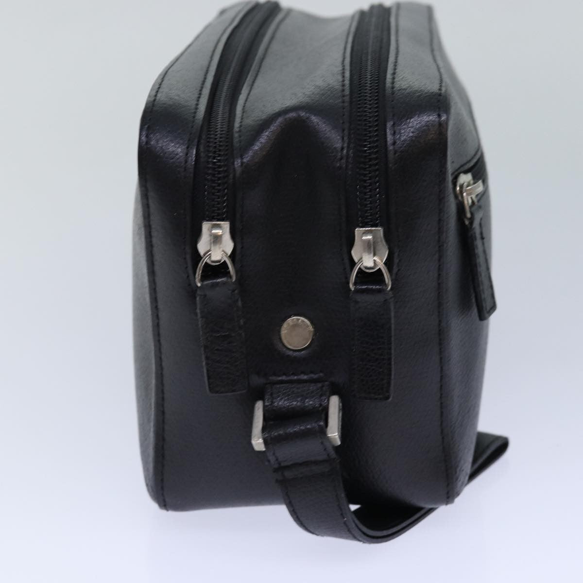 Versace Vintage Clutch Leather Black Leather Clutche & Pouche Bag (Pre-Owned)