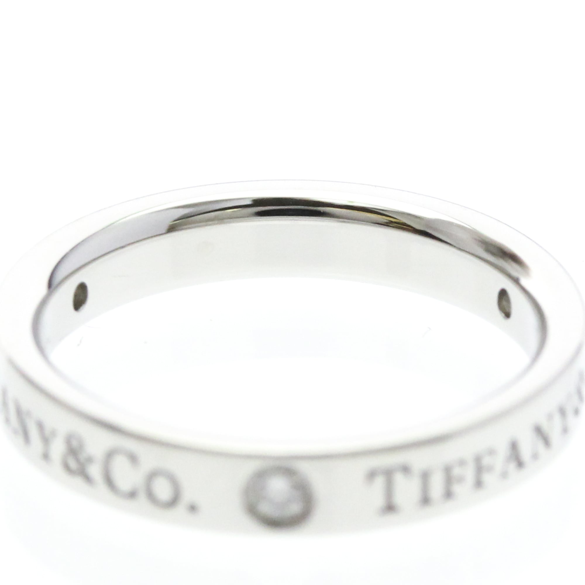 Tiffany & Co. Flat Platinum Silver Platinum Ring Jewelry (Pre-Owned)
