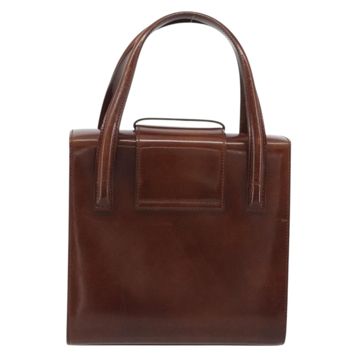 Cartier Panthère Leather Brown Patent_Leather Handbag (Pre-Owned)