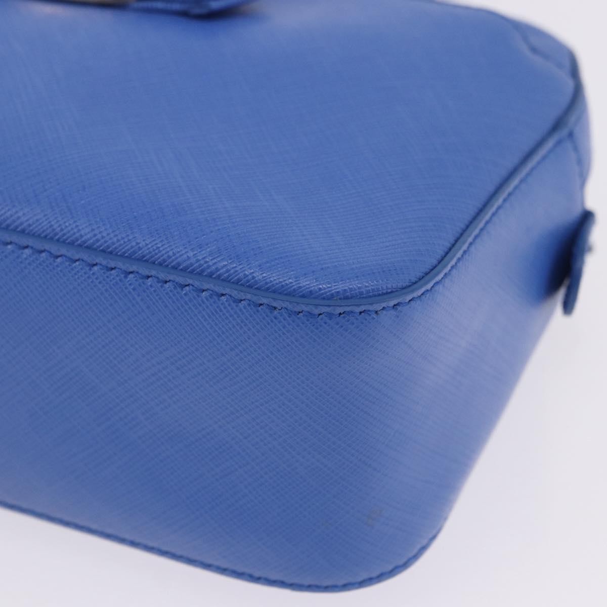 Salvatore Ferragamo Vara Chain Flap Leather Blue Leather Shoulder Bag Bag (Pre-Owned)