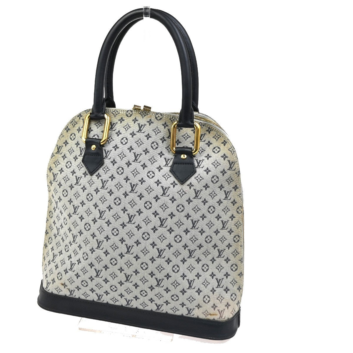 Louis Vuitton Alma Mini Lin Blue Canvas Handbag (Pre-Owned)