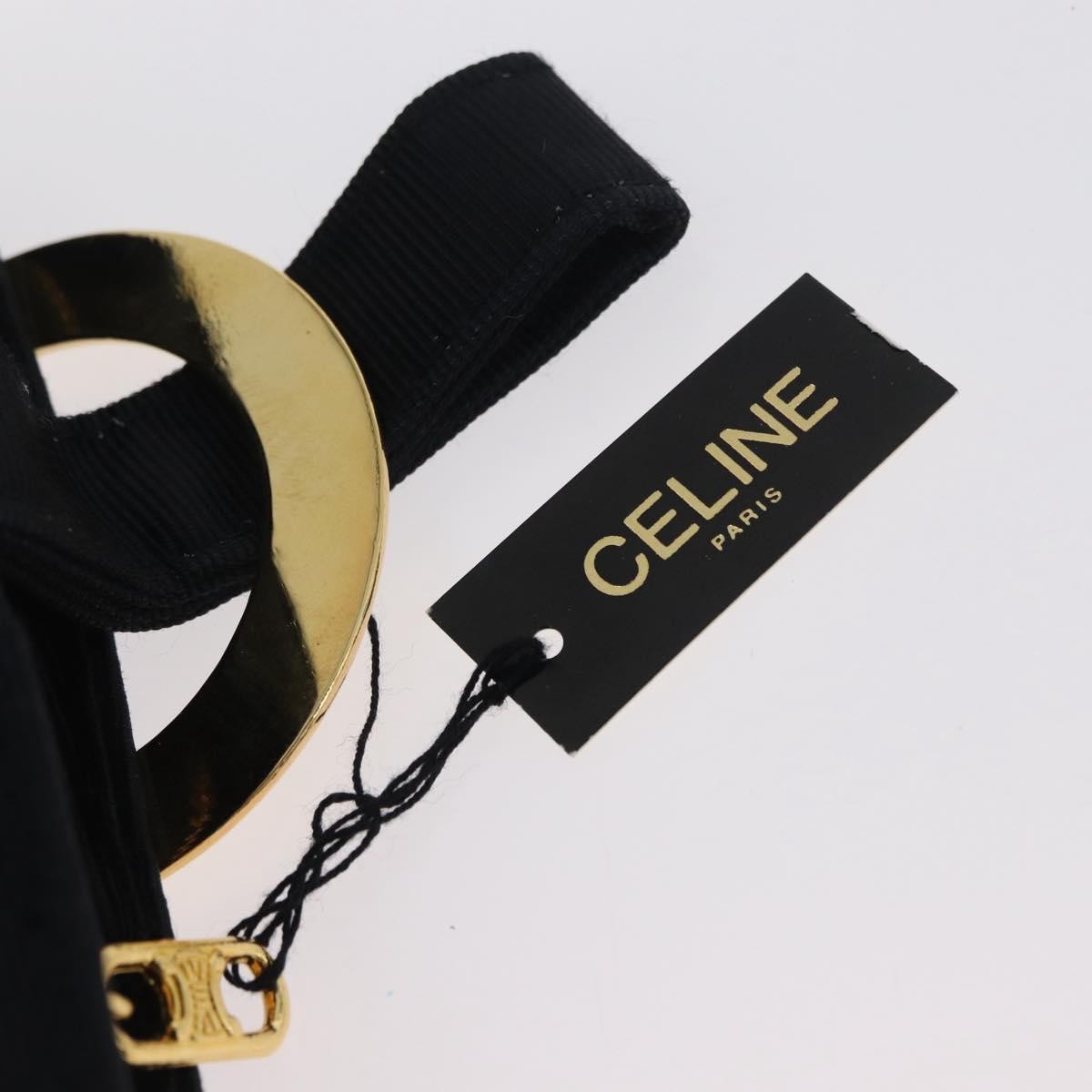 Celine Circle Logo Pouch Canvas Black Canvas Clutche & Pouche Bag (Pre-Owned)