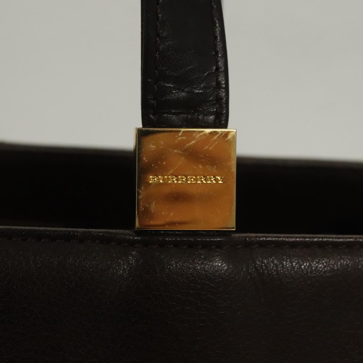 Burberry Vintage Leather Brown Leather Handbag (Pre-Owned)