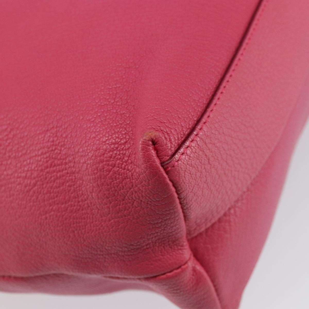 Salvatore Ferragamo Gancini Tote Leather Pink Leather Tote Bag Bag (Pre-Owned)
