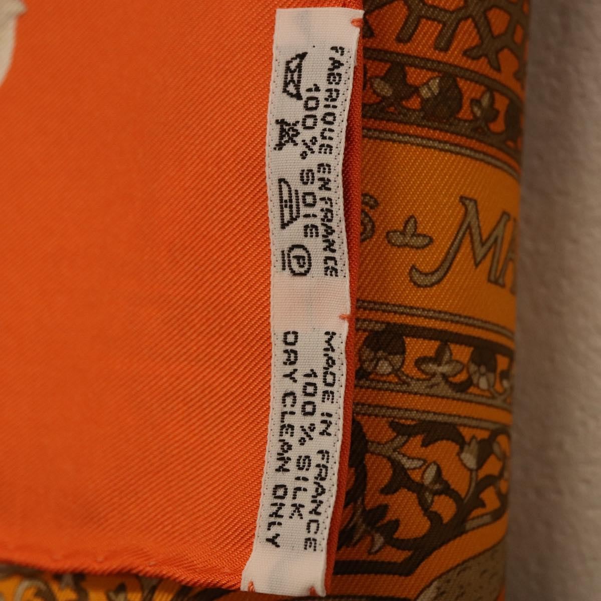 Hermes Carré 90 Silk Multicolor Orange Silk Scarve & Shawl Accessory (Pre-Owned)