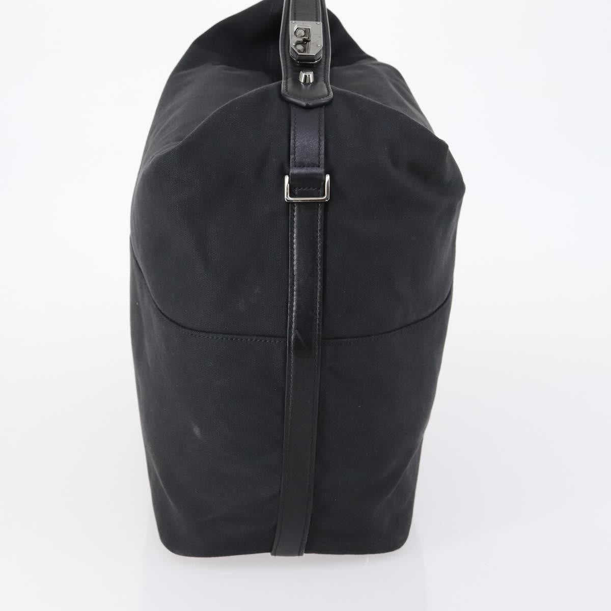 Gucci Vanity Tote Canvas Black Canvas Handbag (Pre-Owned)