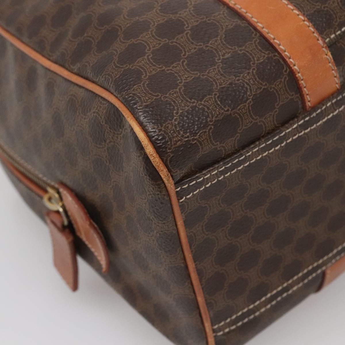 Celine Macadam Macadam With Leather Brown Canvas Bag (Pre-Owned)