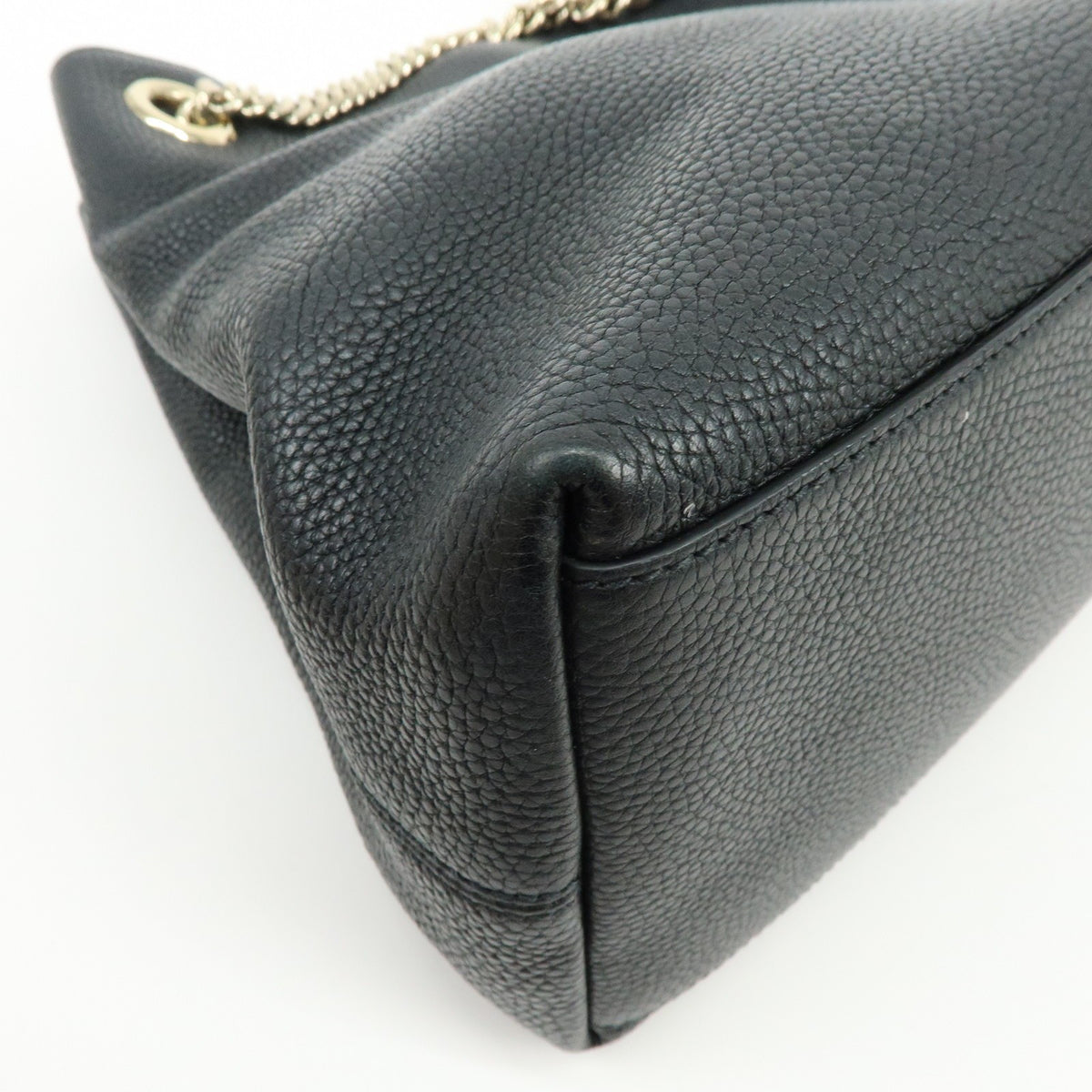 Gucci Soho Chain Strap Leather Black Leather Shoulder Bag Bag (Pre-Owned)