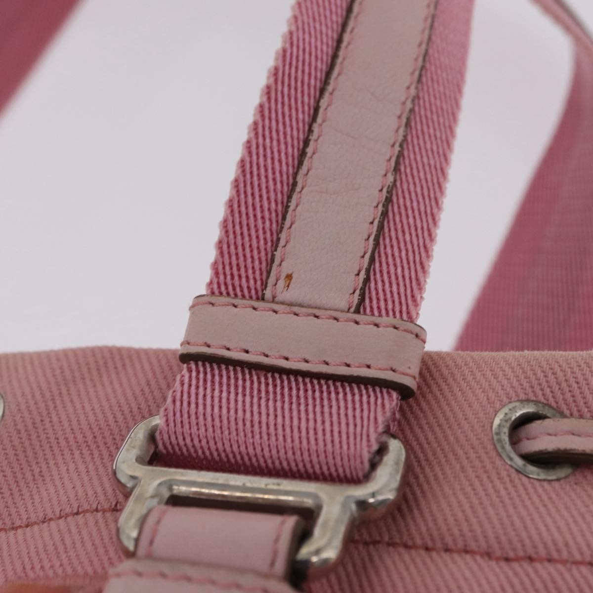 Saint Laurent Kahala Drawstring Canvas Pink Canvas Tote Bag Bag (Pre-Owned)