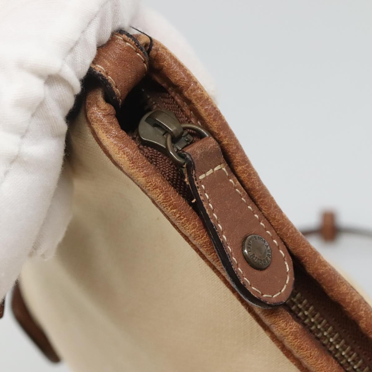 Burberry Blue Label Canvas Beige Canvas Shoulder Bag Bag (Pre-Owned)