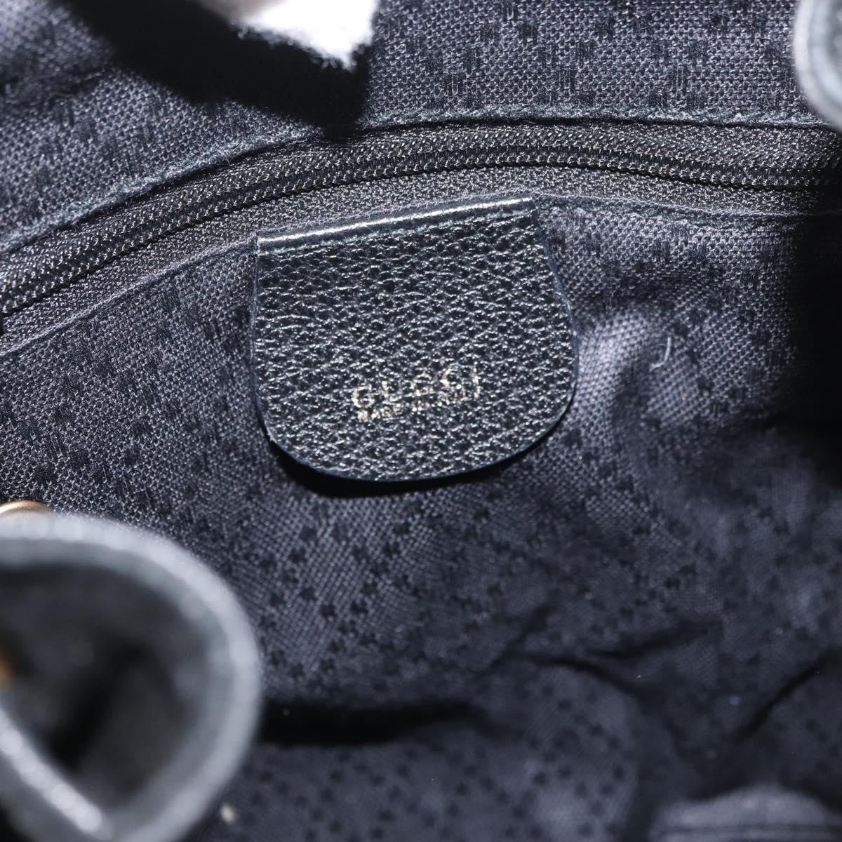 Gucci Gucci Bamboo Daim Black Suede Backpack Bag (Pre-Owned)