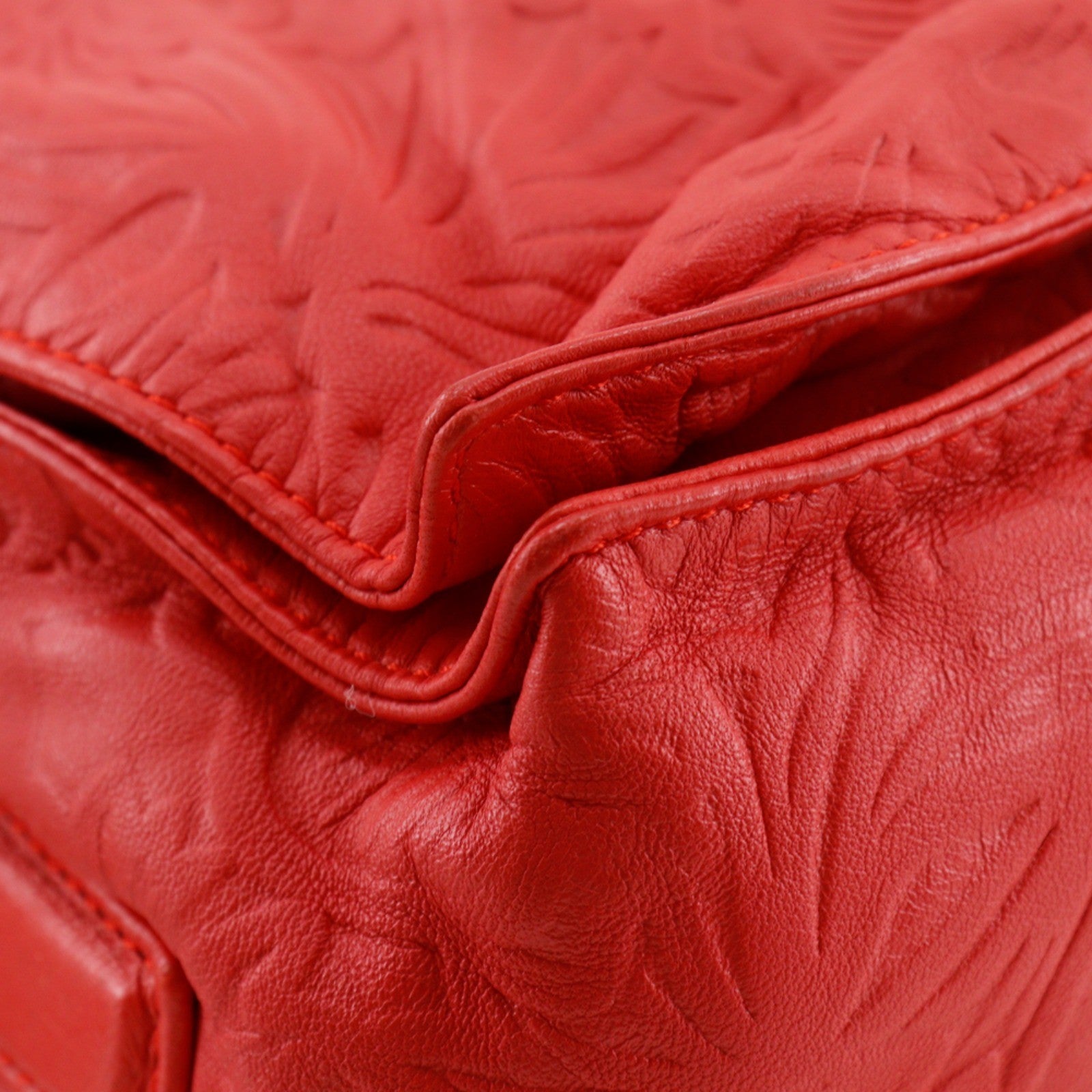 Loewe Flamenco Leather Red Leather Shoulder Bag Bag (Pre-Owned)