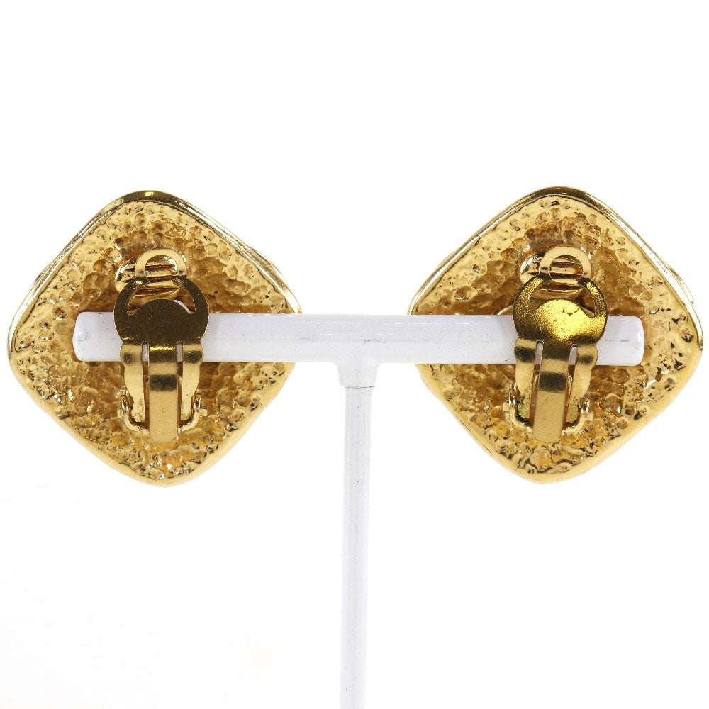 Chanel Vintage Cc Clip-On Metal Gold Gold_Plated Earrings Jewelry (Pre-Owned)