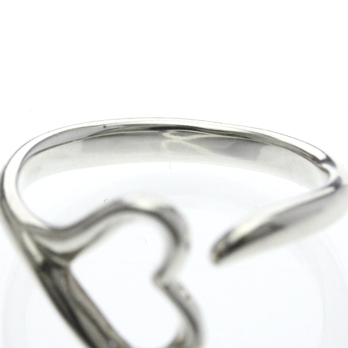 Tiffany & Co. Elsa Peretti Open Heart Silver 925 Silver Silver Ring Jewelry (Pre-Owned)