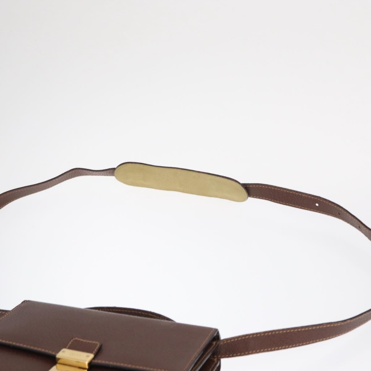 Gucci Vintage Leather Brown Leather Shoulder Bag Bag (Pre-Owned)