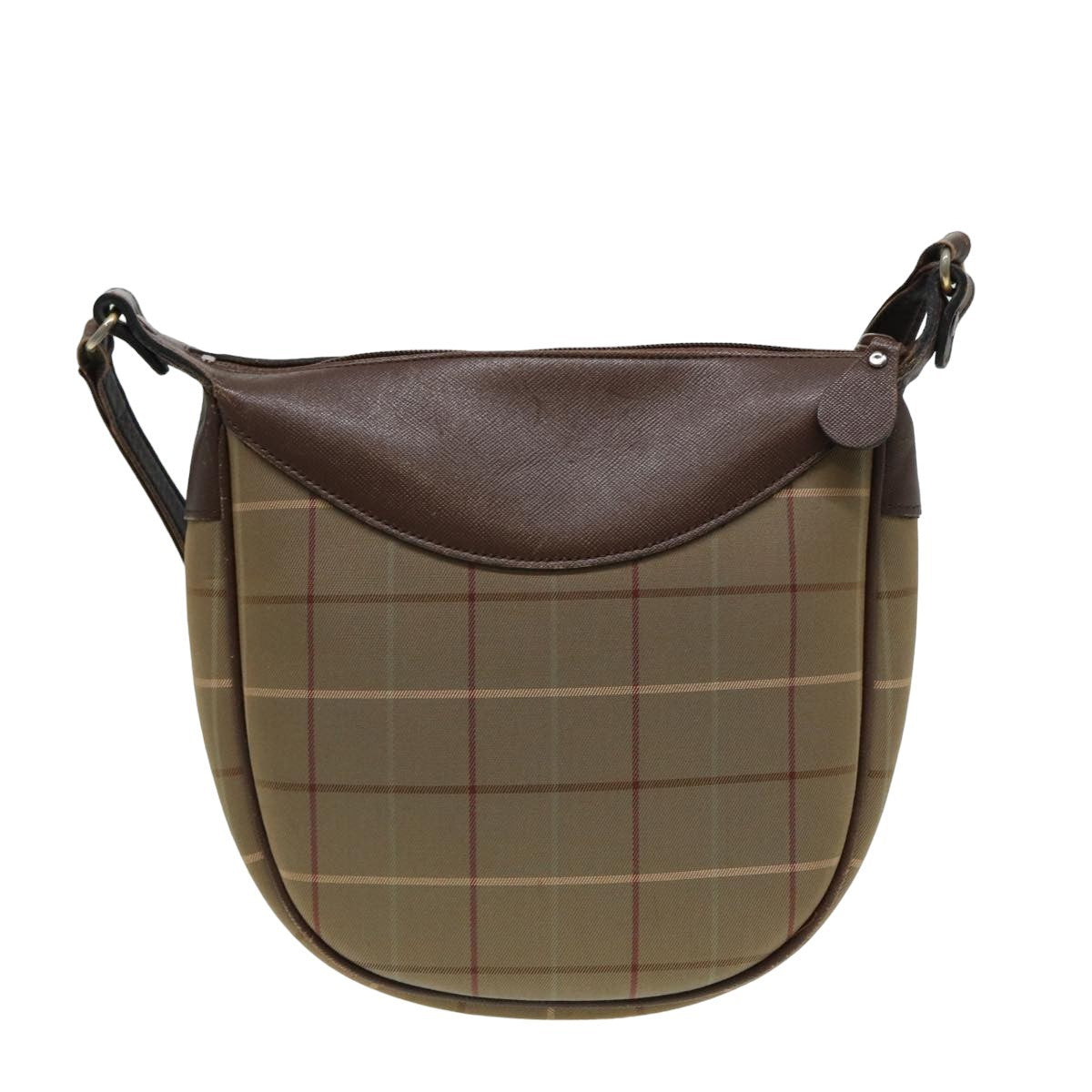 Burberry Nova Check Canvas And Leather Beige Canvas Shoulder Bag Bag (Pre-Owned)
