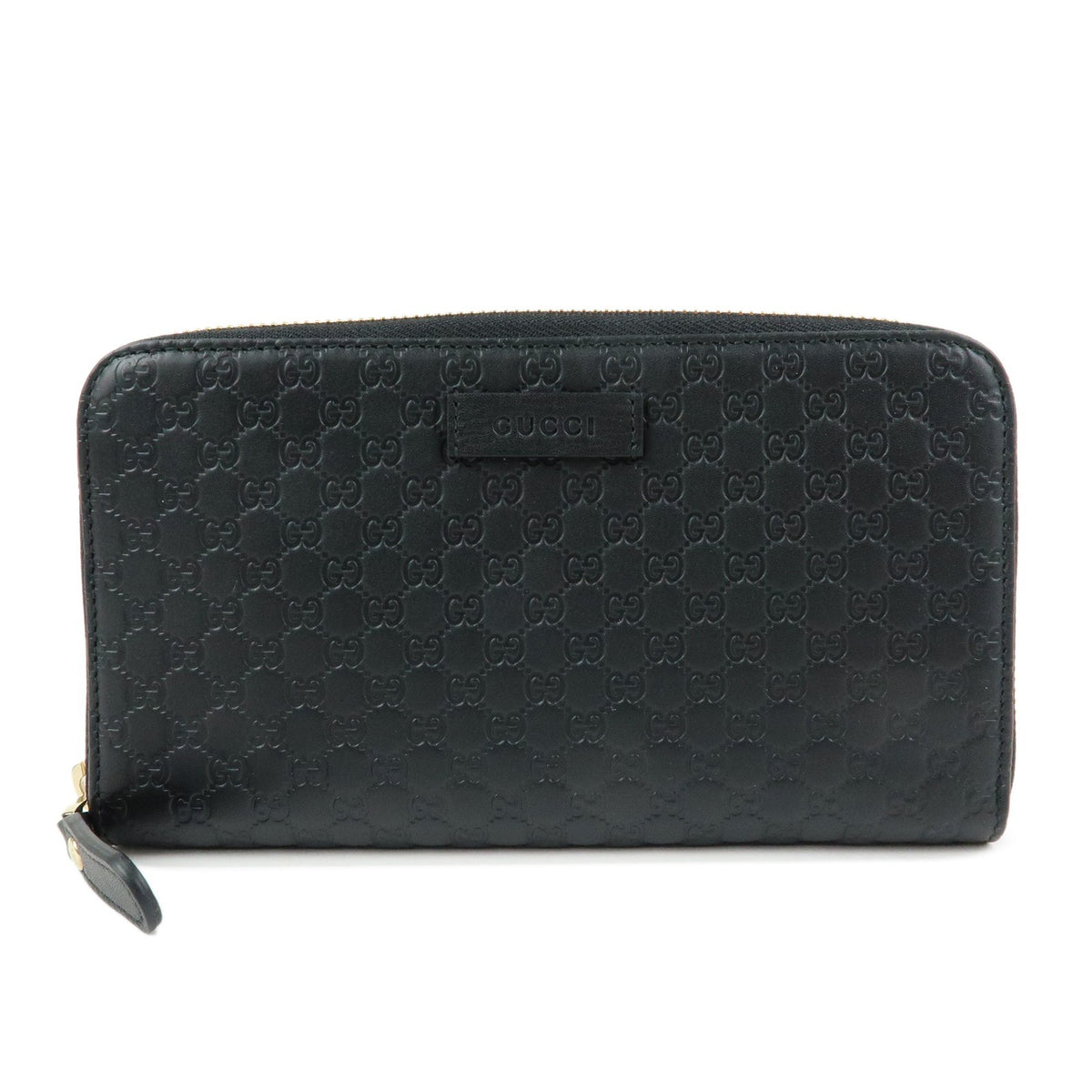 Gucci Zip Organizer Microguccissima Leather Black Leather Wallets Accessory (Pre-Owned)