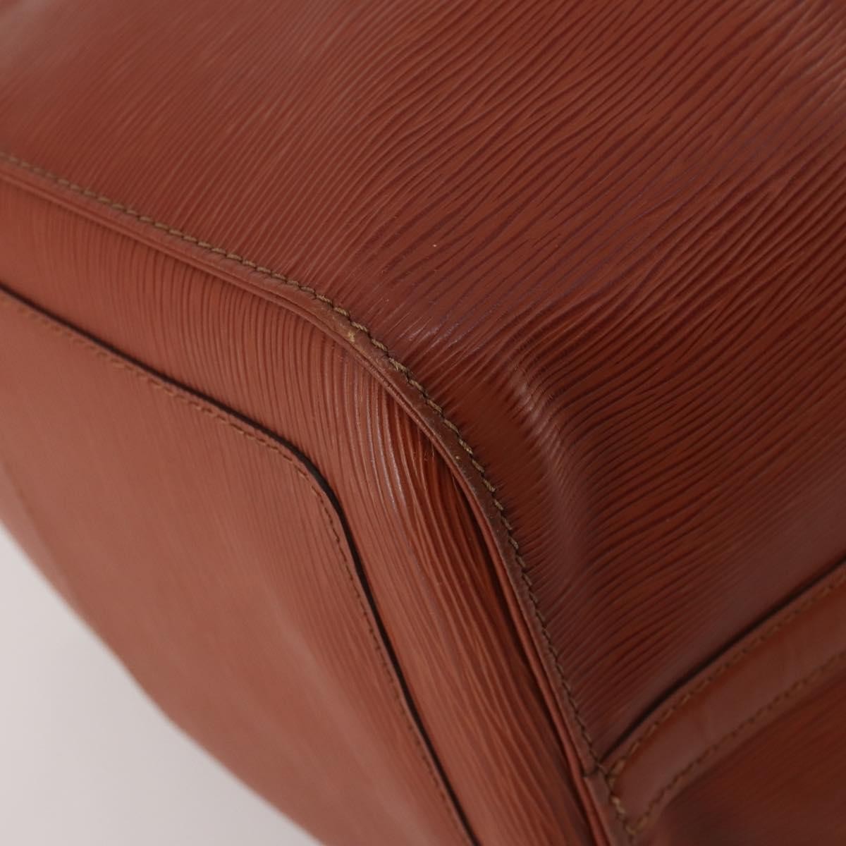 Louis Vuitton Keepall Bag Epi Leather Brown Leather Travel Bag Bag (Pre-Owned)
