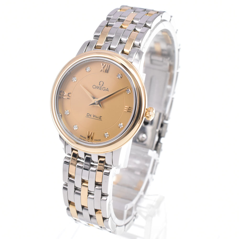Omega De Ville Prestige Quartz Stainless Steel With Diamond Watch (Pre-Owned)