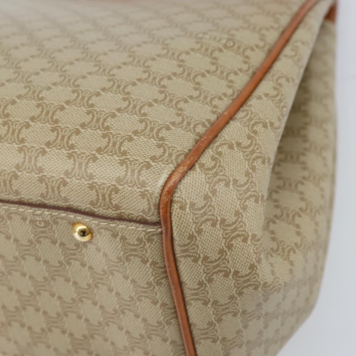 Celine Vintage Macadam Shopper Coated Canvas Beige Canvas Tote Bag Bag (Pre-Owned)