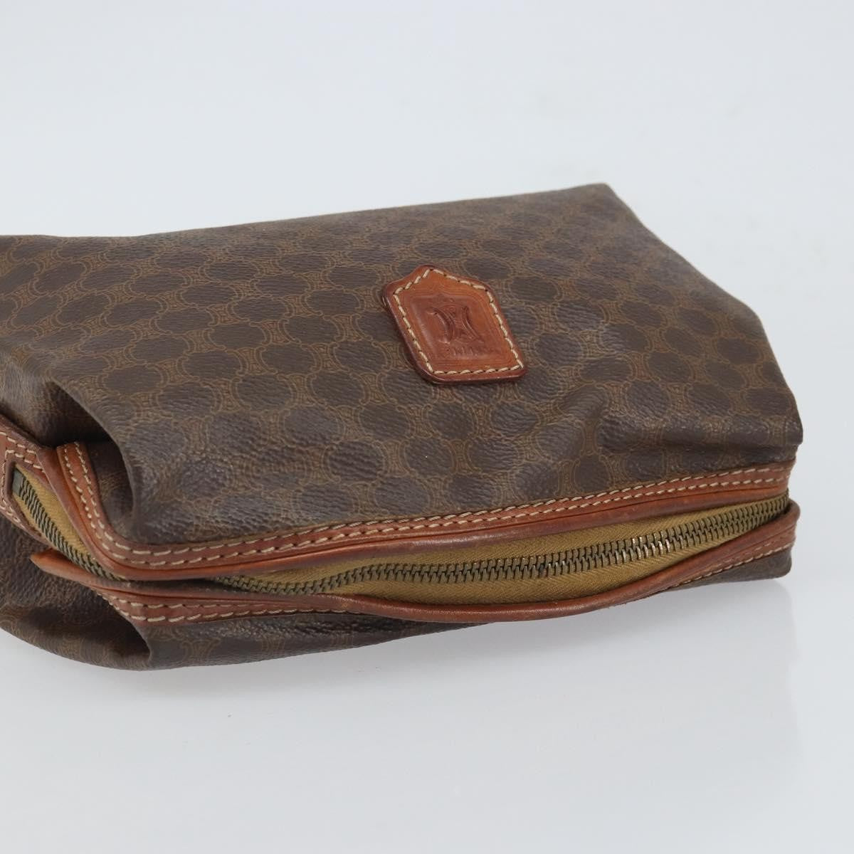 Celine Macadam Pochette Canvas And Leather Brown Canvas Clutche & Pouche Bag (Pre-Owned)
