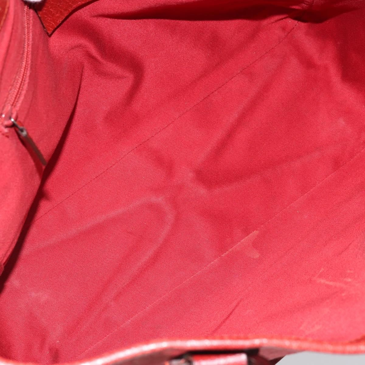 Gucci Vintage Open Tote Gg Canvas And Leather Red Canvas Tote Bag Bag (Pre-Owned)