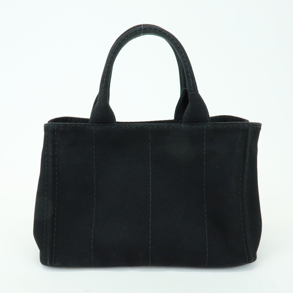 Prada Canapa Canvas Black Canvas Tote Bag Bag (Pre-Owned)