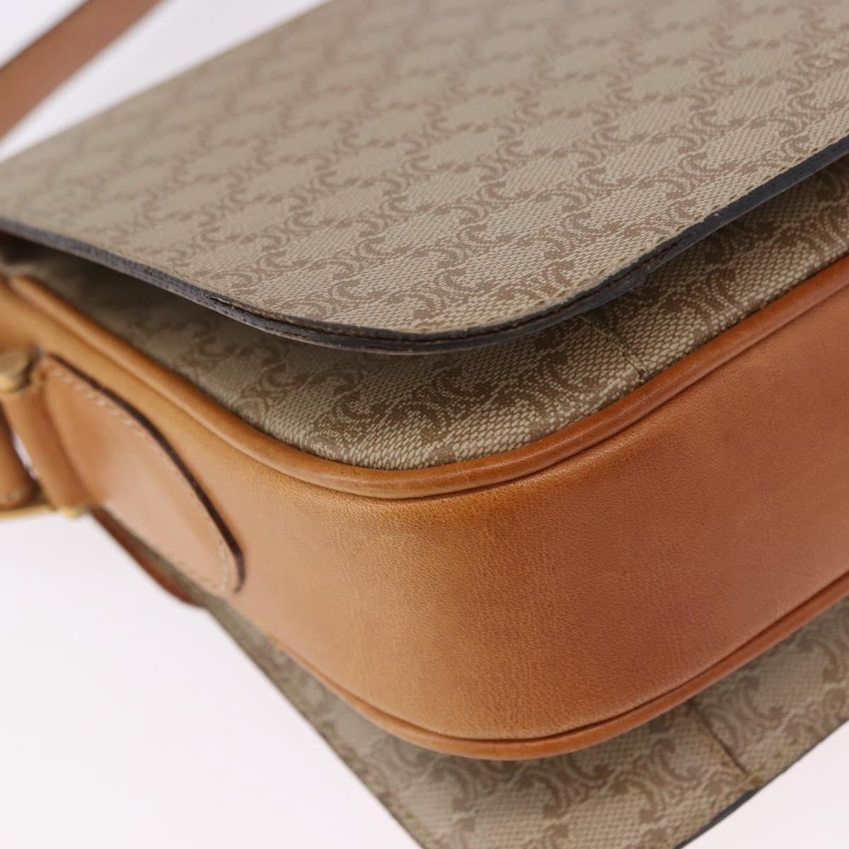 Celine Macadam Canvas Beige Canvas Shoulder Bag Bag (Pre-Owned)