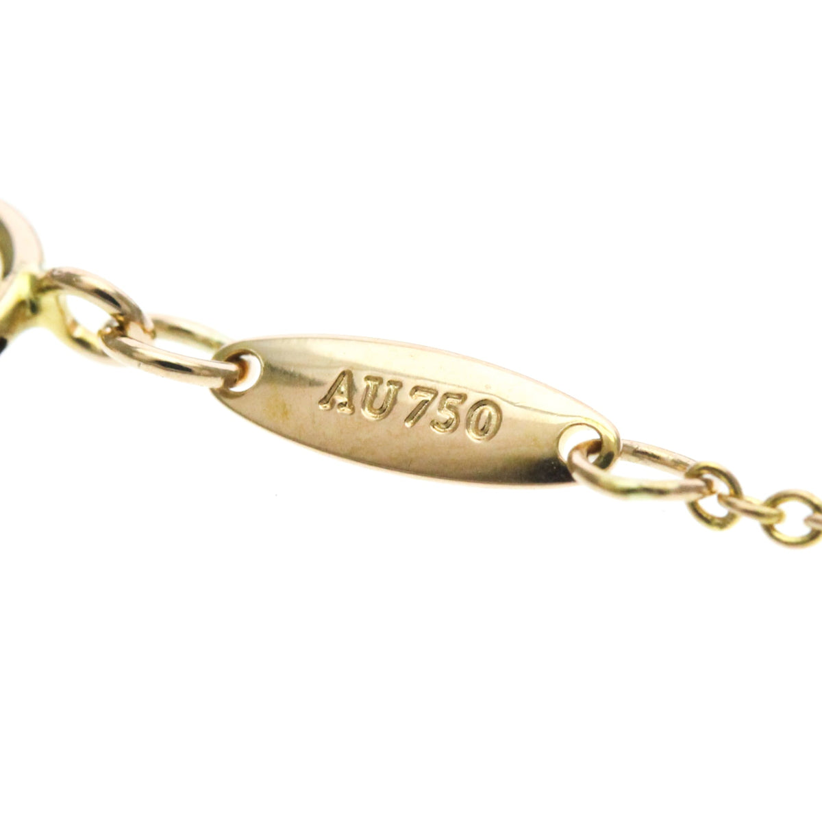 Tiffany & Co. Elsa Peretti Open Heart Pendant 18K Yellow Gold Gold Pink_Gold Necklace Jewelry (Pre-Owned)