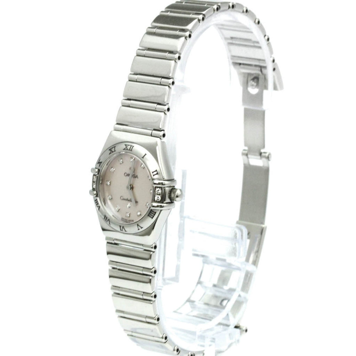 Omega Constellation Quartz Stainless Steel With Diamond Markers And Mother Of Pearl Watch (Pre-Owned)