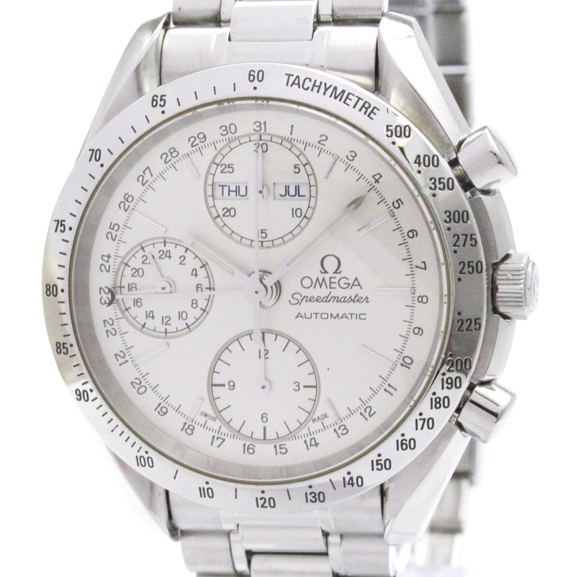 Omega Speedmaster Triple Calendar Chronograph Automatic Stainless Steel Watch (Pre-Owned)