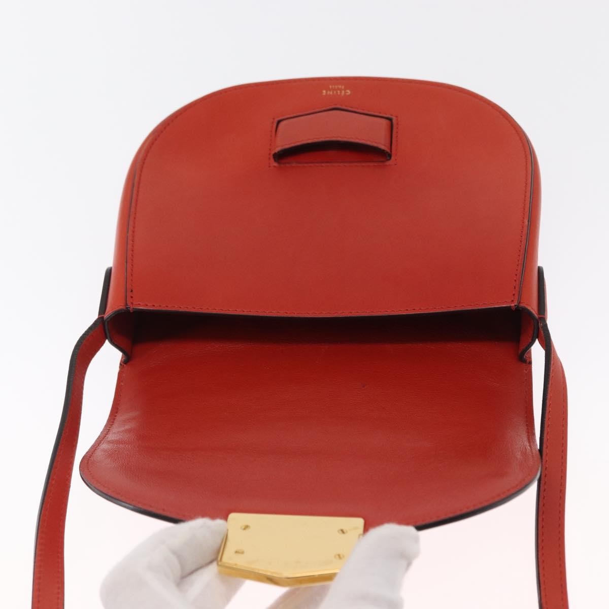 Celine Trotteur Messenger Calfskin Orange Leather Shoulder Bag Bag (Pre-Owned)